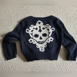 Betsy Johnson Skull Skeleton Key Cropped Cardigan Bolero